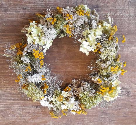 2 Kranz Sommer, Achillea, Hortensie, Schleierkraut